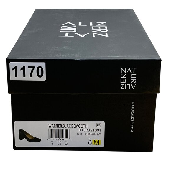 Naturalizer Women’s Black Smooth Faux Leather Warner Block Heel Pumps Size 6M - Picture 9 of 10